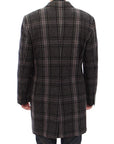 Dolce & Gabbana Sicilia Checkered Wool Blend Coat