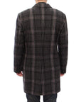 Dolce & Gabbana Sicilia Checkered Wool Blend Coat