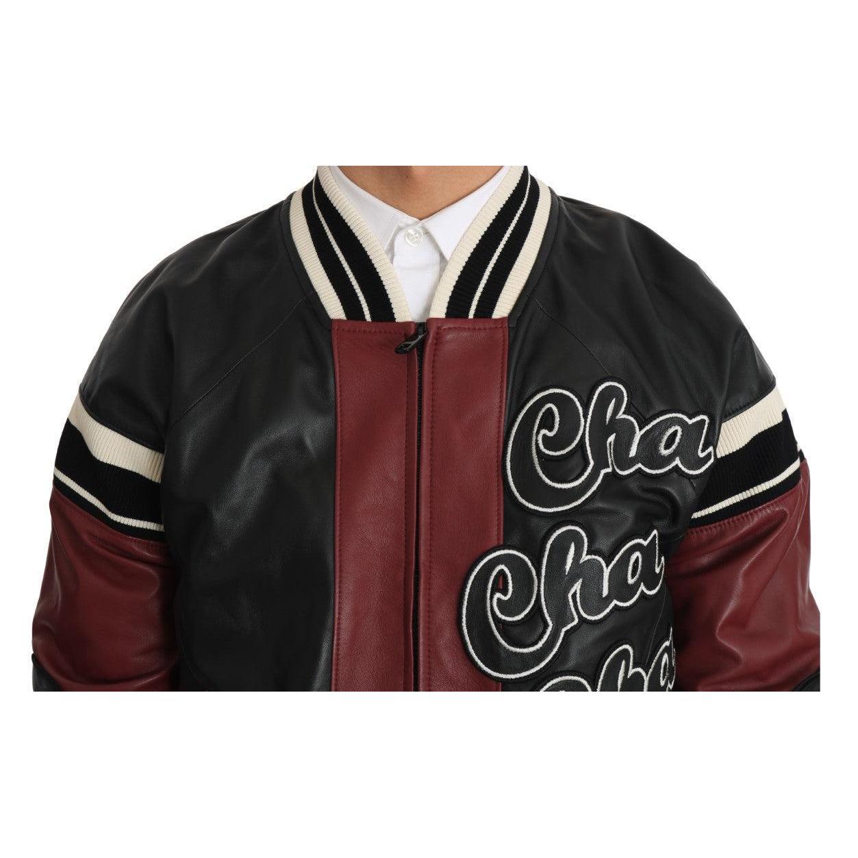 Dolce & Gabbana Exquisite Sheepskin Leather Bomber Jacket