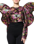 Dolce & Gabbana Multicolor Floral Jacquard Cropped Jacket