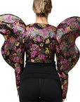 Dolce & Gabbana Multicolor Floral Jacquard Cropped Jacket
