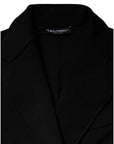 Dolce & Gabbana Black Viscose Single Breasted Blazer Jacket