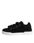 Dolce & Gabbana Black Portofino Low Top Sneakers Shoes