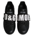 Dolce & Gabbana Black D&G AMORE Low Top Sneakers Shoes