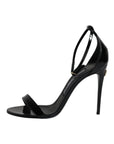 Dolce & Gabbana Black KEIRA Heels Ankle Strap Sandals Shoes