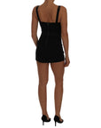 Dolce & Gabbana Elegant Black Floral Stretch Bodysuit Romper