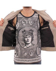 Dolce & Gabbana Elegant Beige Leather Lambskin Jacket