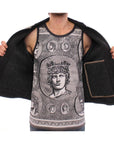 Dolce & Gabbana Elegant Leather & Wool Blend Jacket