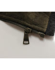 Dolce & Gabbana Elegant Leather & Wool Blend Jacket