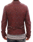 Dolce & Gabbana Exclusive Boxer Print Bordeaux Leather Jacket