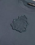 Dolce & Gabbana Blue Cotton Logo Patch Crew Neck Men Pullover Sweater