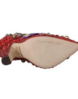 Dolce & Gabbana Red Bellucci Alta Moda Embellished Pumps