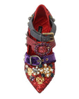 Dolce & Gabbana Red Bellucci Alta Moda Embellished Pumps