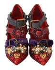 Dolce & Gabbana Red Bellucci Alta Moda Embellished Pumps