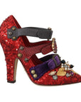 Dolce & Gabbana Red Bellucci Alta Moda Embellished Pumps