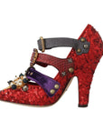 Dolce & Gabbana Red Bellucci Alta Moda Embellished Pumps