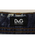 Dolce & Gabbana Blue D&G Cotton Washed Jeans Denim Shorts