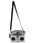 Dolce & Gabbana Silver Retro Radio Boombox Limited Edition Handmade Wood Bag
