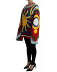 Dolce & Gabbana Multicolor Sun Ruffled Top Blouse Sweater