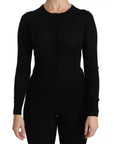 Dolce & Gabbana Black Virgin Wool Long Sleeve Top Blouse Top