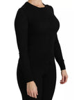 Dolce & Gabbana Black Virgin Wool Long Sleeve Top Blouse Top