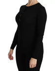 Dolce & Gabbana Black Virgin Wool Long Sleeve Top Blouse Top