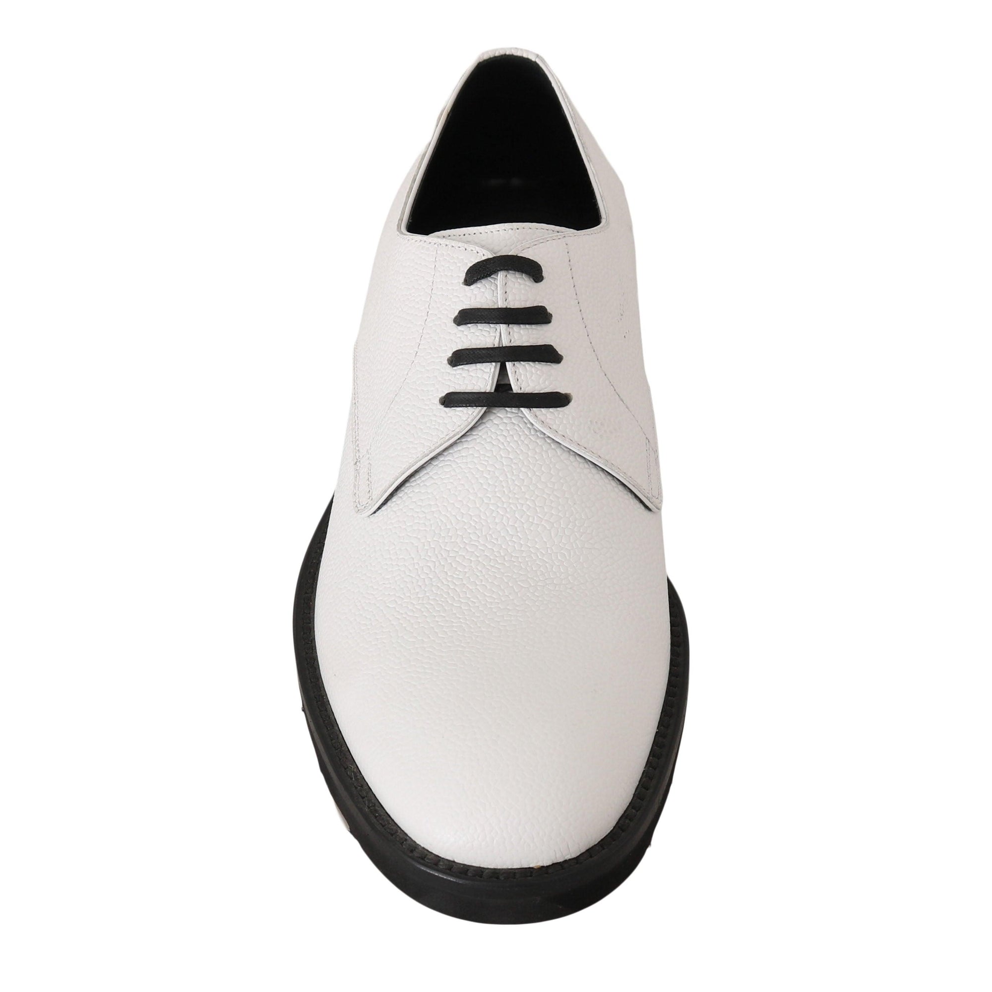 Dolce & Gabbana Elegant White Formal Leather Shoes