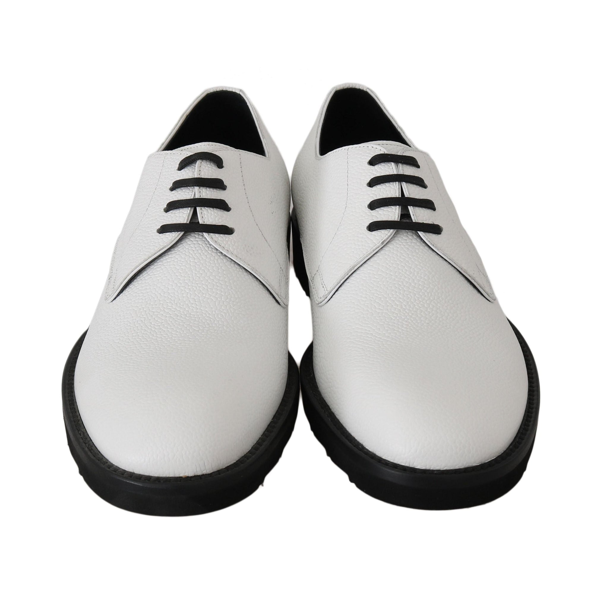 Dolce & Gabbana Elegant White Formal Leather Shoes