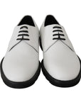 Dolce & Gabbana Elegant White Formal Leather Shoes