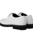 Dolce & Gabbana Elegant White Formal Leather Shoes