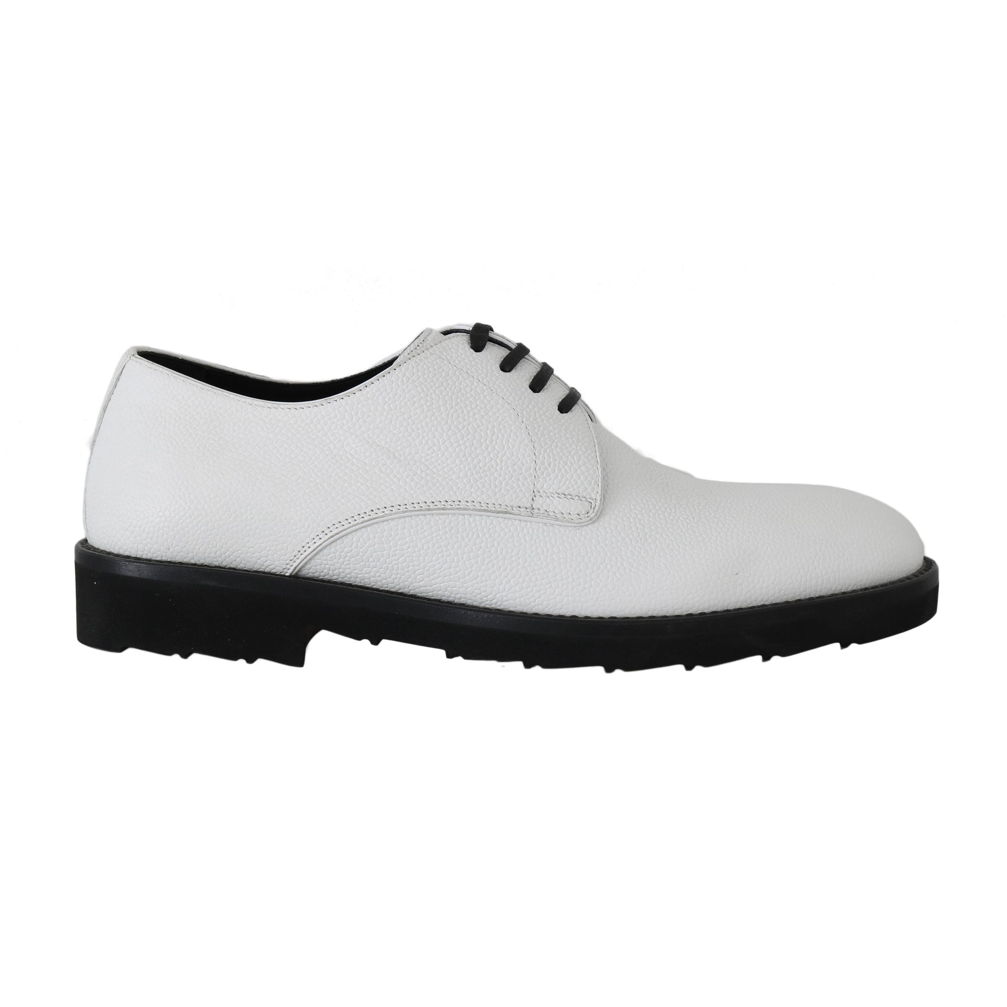 Dolce & Gabbana Elegant White Formal Leather Shoes
