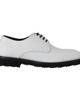 Dolce & Gabbana Elegant White Formal Leather Shoes