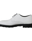 Dolce & Gabbana Elegant White Formal Leather Shoes