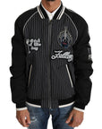 Dolce & Gabbana Elegant Sequined Black Bomber Jacket