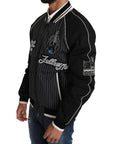 Dolce & Gabbana Elegant Sequined Black Bomber Jacket
