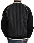 Dolce & Gabbana Elegant Sequined Black Bomber Jacket