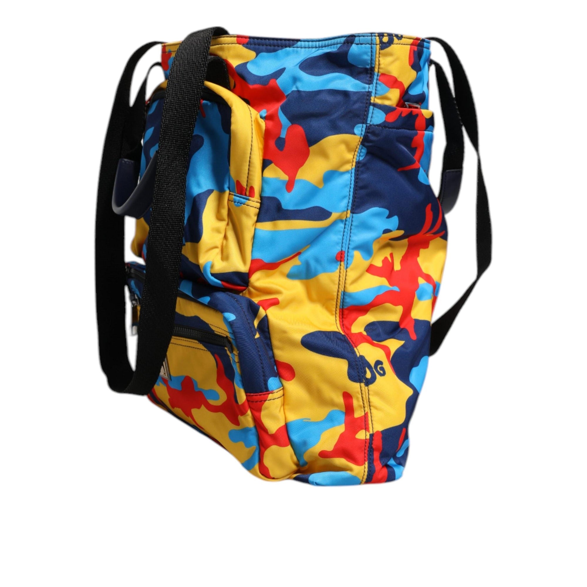 Dolce & Gabbana Multicolor Camouflage Nylon Shopping Tote Bag