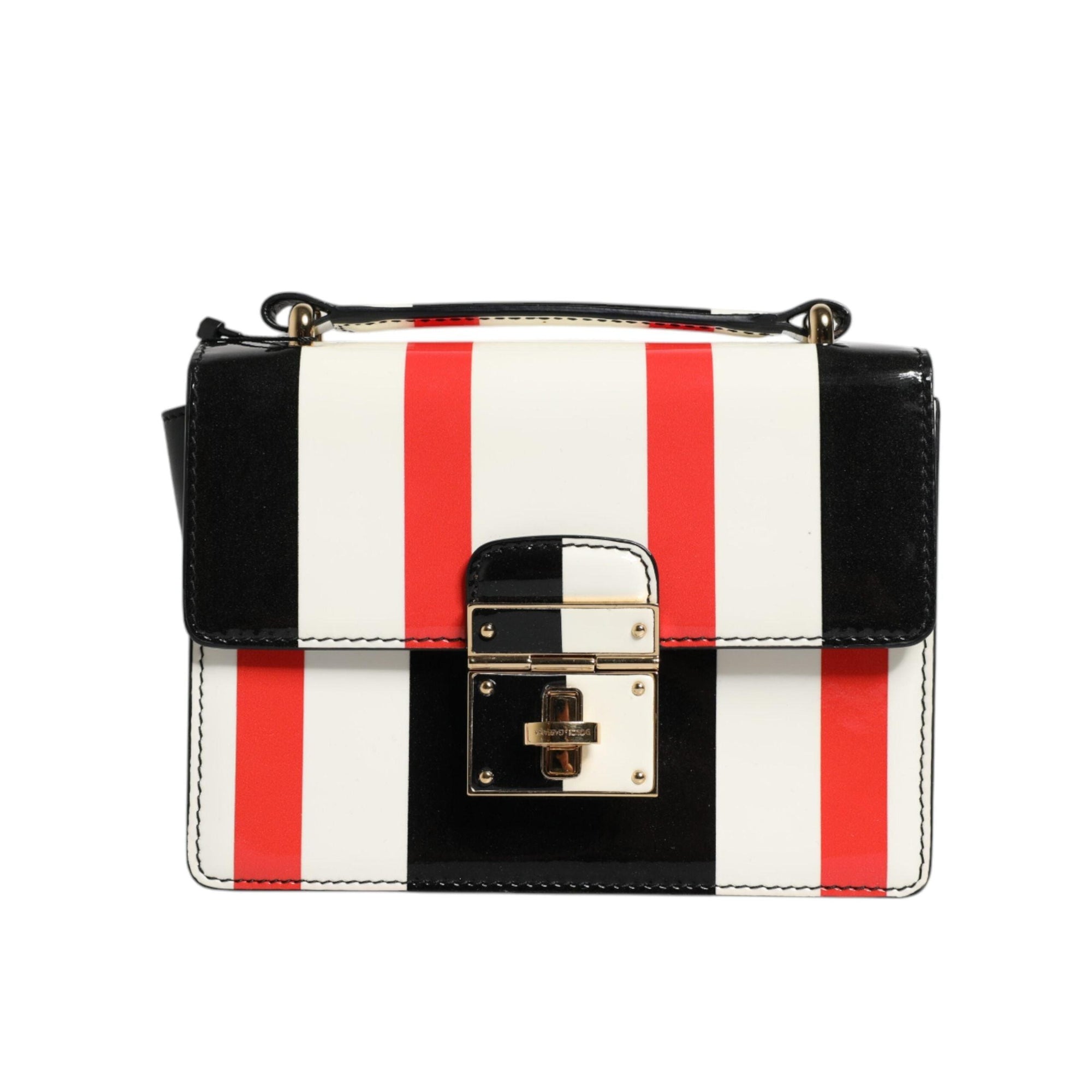 Dolce & Gabbana Multicolor Stripes Leather Crossbody Bag