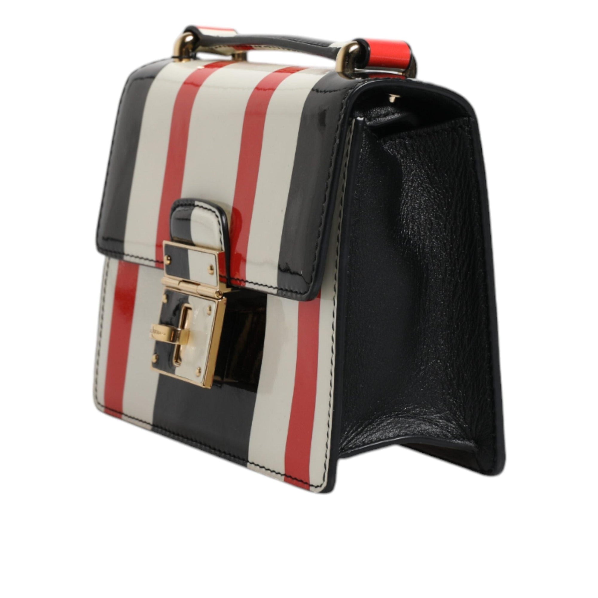 Dolce & Gabbana Multicolor Stripes Leather Crossbody Bag