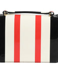 Dolce & Gabbana Multicolor Stripes Leather Crossbody Bag