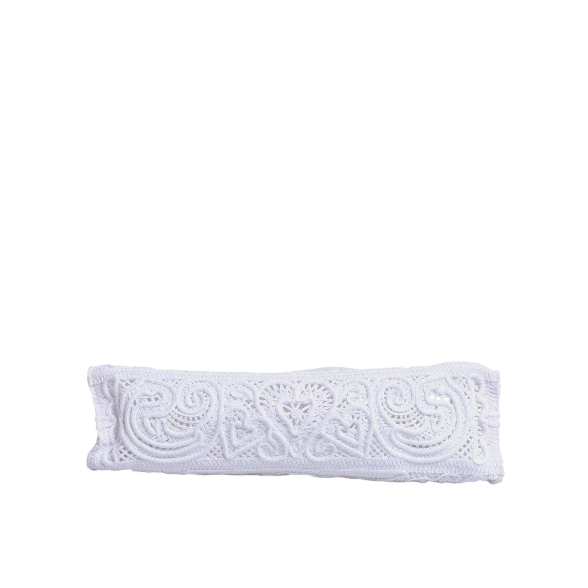 Dolce & Gabbana White Cordonetto Lace Beatrice Shopping Tote Bag