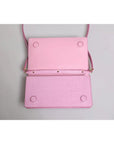 Dolce & Gabbana Pink Exotic Leather Logo Plaque Crossbody Bag