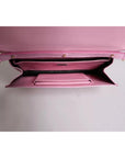 Dolce & Gabbana Pink Exotic Leather Logo Plaque Crossbody Bag