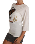 Dolce & Gabbana Elegant Silk Blend Crewneck Blouse