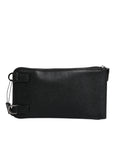 Dolce & Gabbana Black Leather Purse Crossbody Sling Phone Bag