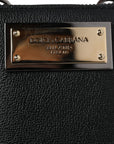 Dolce & Gabbana Black Leather Purse Crossbody Sling Phone Bag