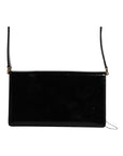 Dolce & Gabbana Black Patent Leather Logo Plaque Crossbody Bag