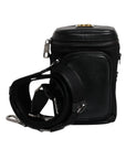 Dolce & Gabbana Black Leather Logo Purse Crossbody Camera Bag