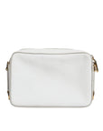 Dolce & Gabbana White Leather Logo Plaque Crossbody Bag
