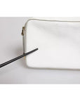 Dolce & Gabbana White Leather Logo Plaque Crossbody Bag